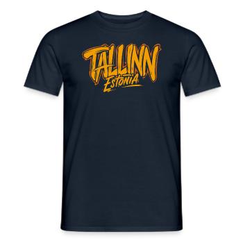 Tallinn Estonia Souvenir - Männer T-Shirt - Navy - Vorne - AI Model Male 178 light (178cm)
