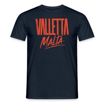 Rappel souvenir de La Valette à Malte - T-shirt homme - marine - Devant - AI Model Male 178 light (178cm)