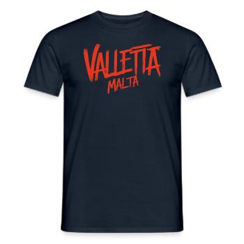Souvenir de La Valette Malte - T-shirt homme - marine - Devant - AI Model Male 178 light (178cm)