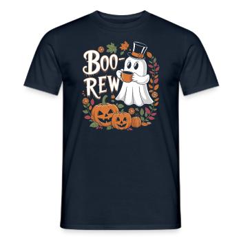 Boo-Brew Fantômes et citrouilles d'Halloween - T-shirt homme - marine - Devant - AI Model Male 178 light (178cm)