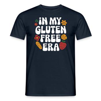 In Meiner Glutenfreien Ära Mit Blumen Und Früchten - Männer T-Shirt - Navy - Vorne - AI Model Male 178 light (178cm)