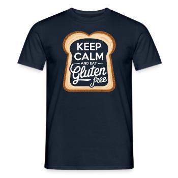 Restez calme et mangez sans gluten - T-shirt homme - marine - Devant - AI Model Male 178 light (178cm)