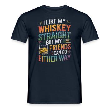 LGBTQ Ally Whiskey Straight - Männer T-Shirt - Navy - Vorne - AI Model Male 178 light (178cm)