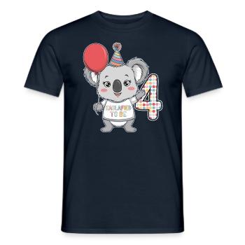4th Birthday Koala Kaolafied To Be - Men's T-Shirt - navy - Front - AI Model Male 178 light (178cm)