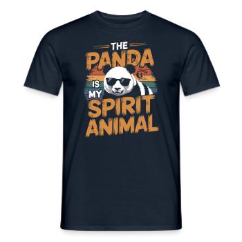 Der Panda Ist Mein Spirit Animal - Männer T-Shirt - Navy - Vorne - AI Model Male 178 light (178cm)