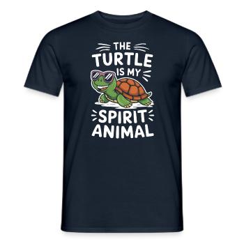 Schildkröte The Turtle Is My Spirit Animal - Männer T-Shirt - Navy - Vorne - AI Model Male 178 light (178cm)