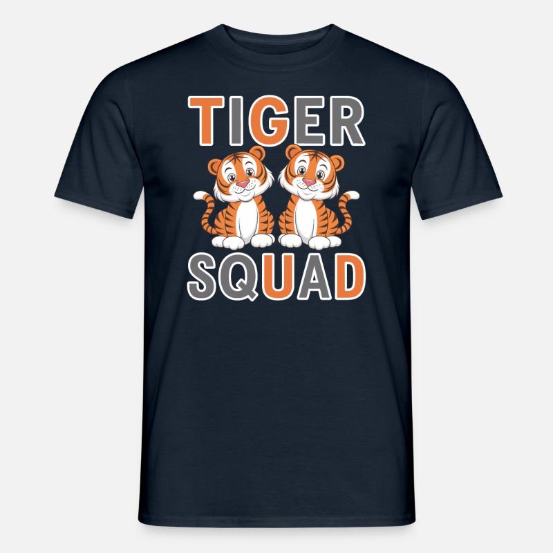Tiger Gruppen Design Tiger Squad - Männer T-Shirt - Navy