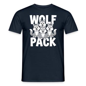 Wolf Group Design Wolf Pack - Men's T-Shirt - navy - Front - AI Model Male 178 light (178cm)