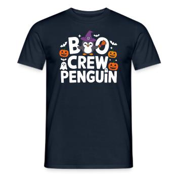 Boo Crew Pinguin Halloween - Männer T-Shirt - Navy - Vorne - AI Model Male 178 light (178cm)
