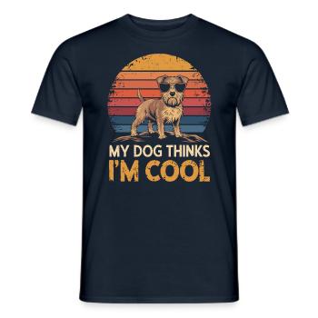 Yorkshire Terrier Yorkie Propriétaire de chien Cool - T-shirt homme - marine - Devant - AI Model Male 178 light (178cm)