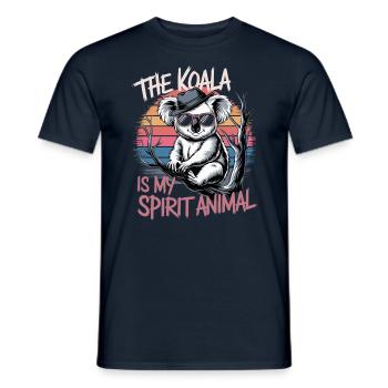 Der Koala Ist Mein Spirit Animal - Männer T-Shirt - Navy - Vorne - AI Model Male 178 light (178cm)