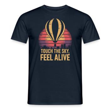Hot Air Balloon Touch The Sky Feel Alive - Men's T-Shirt - navy - Front - AI Model Male 178 light (178cm)