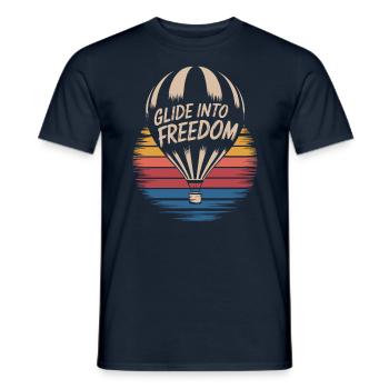 Gleite In Die Freiheit Heißluftballon Inspiration - Männer T-Shirt - Navy - Vorne - AI Model Male 178 light (178cm)