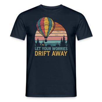 Laissez vos soucis s’envoler Montgolfière - T-shirt homme - marine - Devant - AI Model Male 178 light (178cm)
