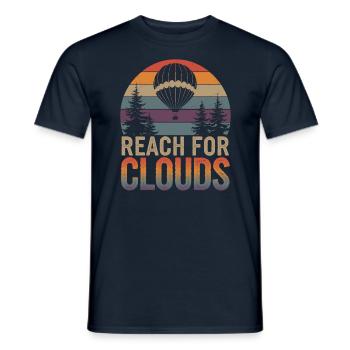 Atteignez les nuages avec une montgolfière dans le - T-shirt homme - marine - Devant - AI Model Male 178 light (178cm)