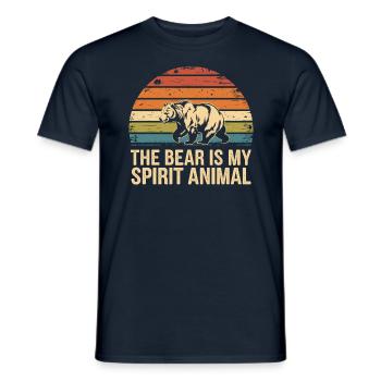 Bär The Bear Is My Spirit Animal - Men's T-Shirt - navy - Front - AI Model Male 178 light (178cm)