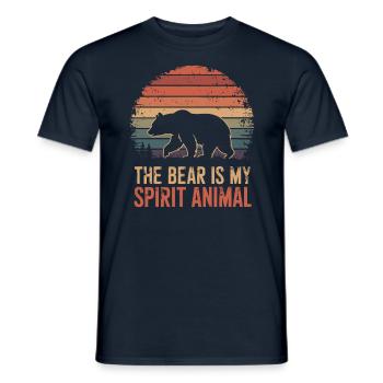 Bär The Bear Is My Spirit Animal - Men's T-Shirt - navy - Front - AI Model Male 178 light (178cm)