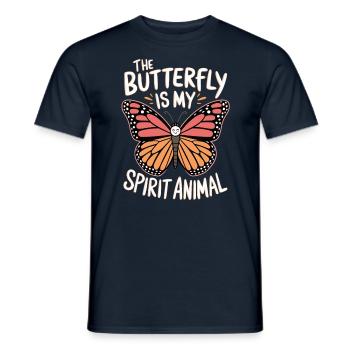 Schmetterling Le papillon est mon animal spirituel - T-shirt homme - marine - Devant - AI Model Male 178 light (178cm)