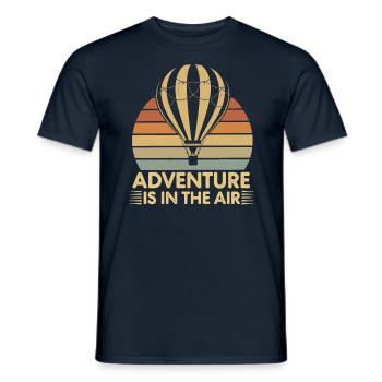 Adventure Is In The Air - Hot Air Balloon - Men's T-Shirt - navy - Front - AI Model Male 178 light (178cm)