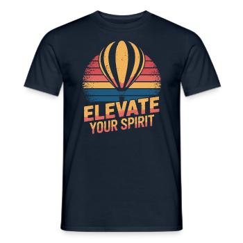 heteluchtballon inspiratie citaat heffen uw - Heren T-shirt - navy - Voor - AI Model Male 178 light (178cm)