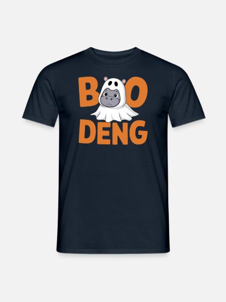 Moo Deng Boo Deng Divertimento di Halloween - T-shirt uomo - navy