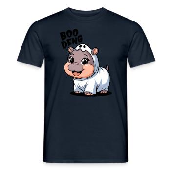 Cute Boo Deng Hippo Costume Adventure - Men's T-Shirt - navy - Front - AI Model Male 178 light (178cm)