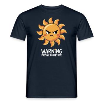 Avertissement Passif Agressif Soleil Face - T-shirt homme - marine - Devant - AI Model Male 178 light (178cm)