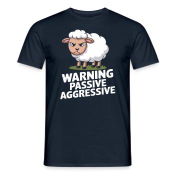 Beware Passive Aggressive Sheep - Men's T-Shirt - navy - Front - AI Model Male 178 light (178cm)