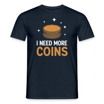 Numismatics Fans: I Need More Coins - Men's T-Shirt - navy - Front - AI Model Male 178 light (178cm)