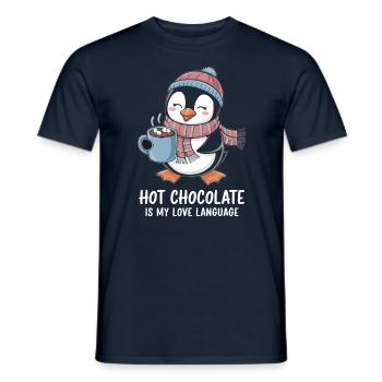 Heiße Schokolade Ist Meine Liebessprache - Männer T-Shirt - Navy - Vorne - AI Model Male 178 light (178cm)