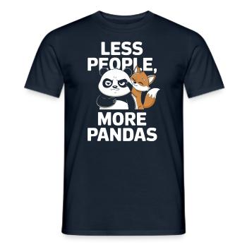 Weniger Menschen, Mehr Pandas Statement - Männer T-Shirt - Navy - Vorne - AI Model Male 178 light (178cm)