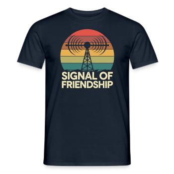 Signal De L’Amitié Amateurfunk Radio Amateur - T-shirt homme - marine - Devant - AI Model Male 178 light (178cm)