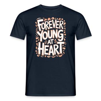 Forever Young at Heart Birthday Getting Older - Men's T-Shirt - navy - Front - AI Model Male 178 light (178cm)