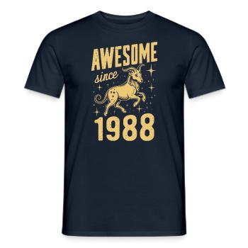 Steinbock Geburtstag Großartig Seit 1988 - Männer T-Shirt - Navy - Vorne - AI Model Male 178 light (178cm)