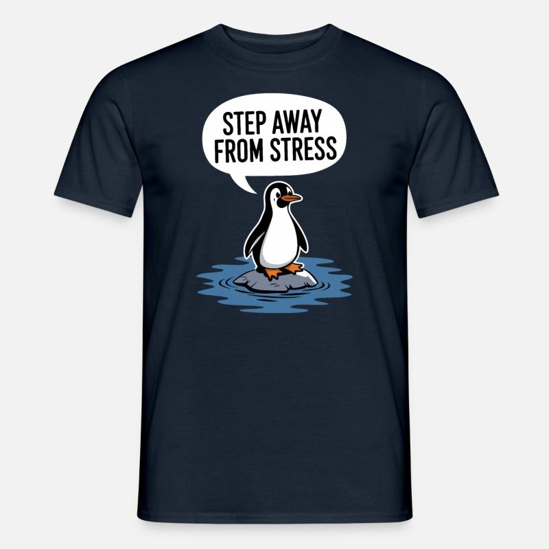 Pinguin: Einfach Mal Abschalten - Männer T-Shirt - Navy