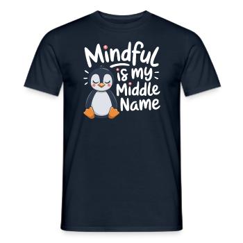Mindfulness is my middle name - Men's T-Shirt - navy - Front - AI Model Male 178 light (178cm)