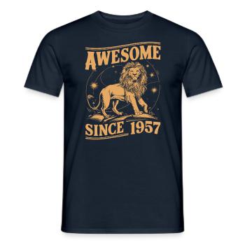 Leo Astrological Sign Zodiac Birthday Year 1957Leo - Männer T-Shirt - Navy - Vorne - AI Model Male 178 light (178cm)