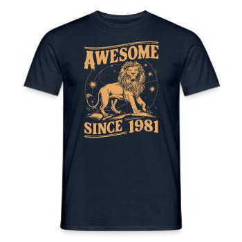 Leo Astrological Sign Zodiac Birthday Year 1981Leo - Männer T-Shirt - Navy - Vorne - AI Model Male 178 light (178cm)