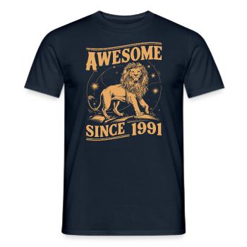 Leo Astrological Sign Zodiac Birthday Year 1991Leo - Männer T-Shirt - Navy - Vorne - AI Model Male 178 light (178cm)