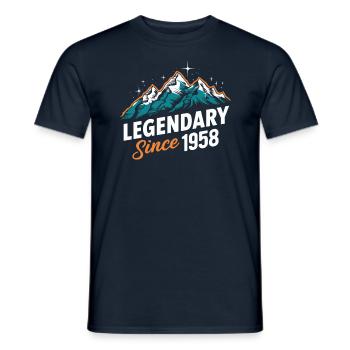 Légendaire depuis 1958 Anniversaire du randonneur Randonnée en montagne - T-shirt homme - marine - Devant - AI Model Male 178 light (178cm)