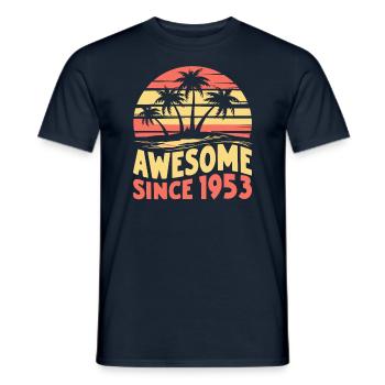Awesome since 1953 birthday - Men's T-Shirt - navy - Front - AI Model Male 178 light (178cm)