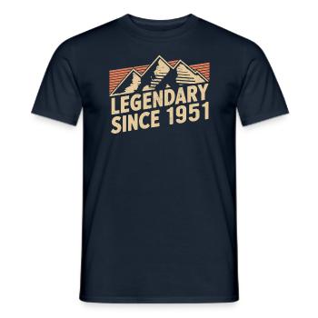 Legendär Seit 1951 Geburtstag - Männer T-Shirt - Navy - Vorne - AI Model Male 178 light (178cm)