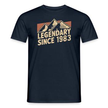 Légendaire depuis 1983 Anniversaire - T-shirt homme - marine - Devant - AI Model Male 178 light (178cm)