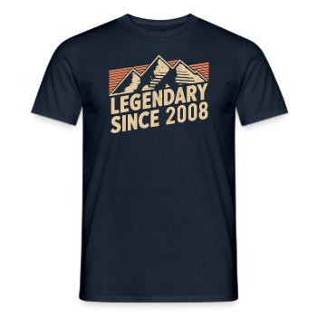 Légendaire depuis 2008 Anniversaire - T-shirt homme - marine - Devant - AI Model Male 178 light (178cm)