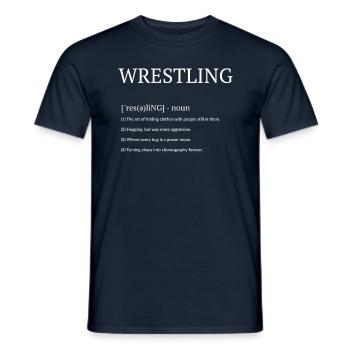 Wrestling Wrestler Wrestler Gift - Men's T-Shirt - navy - Front - AI Model Male 178 light (178cm)
