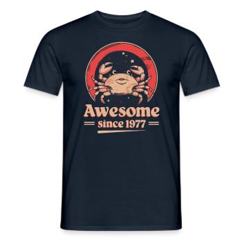 Krebs Sternzeichen Geburtstag Seit 1977 Großartig - Männer T-Shirt - Navy - Vorne - AI Model Male 178 light (178cm)