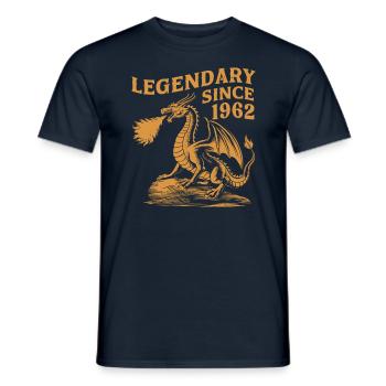 Légendaire depuis 1962 Anniversaire Dragon Fantasy - T-shirt homme - marine - Devant - AI Model Male 178 light (178cm)