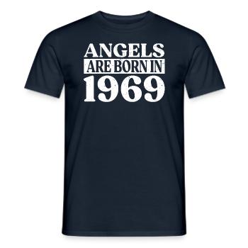 Engel Geboren Im Jahr 1969 Geburtstag - Männer T-Shirt - Navy - Vorne - AI Model Male 178 light (178cm)