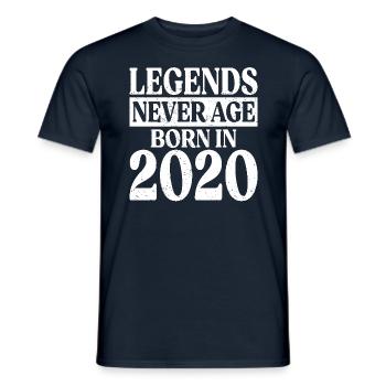 Les légendes ne vieillissent jamais Anniversaire 2020 - T-shirt homme - marine - Devant - AI Model Male 178 light (178cm)