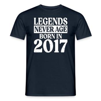 Legends Never Grow Old Birthday 2017 - Men's T-Shirt - navy - Front - AI Model Male 178 light (178cm)